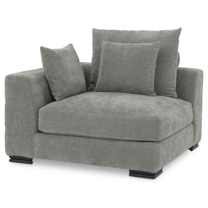 Диван Eichholtz Sofa Clifford Corner grey Серый Черный Диван Eichholtz Sofa Clifford Corner grey Серый Черный в Костроме | Loft Concept