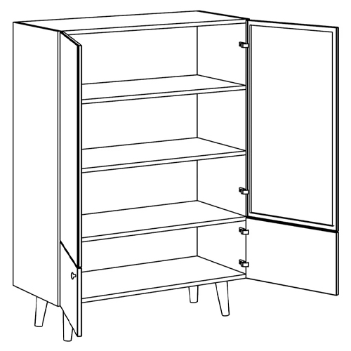 Витрина с изображением на дверцах Elise Cupboard Витрина с изображением на дверцах Elise Cupboard в Костроме