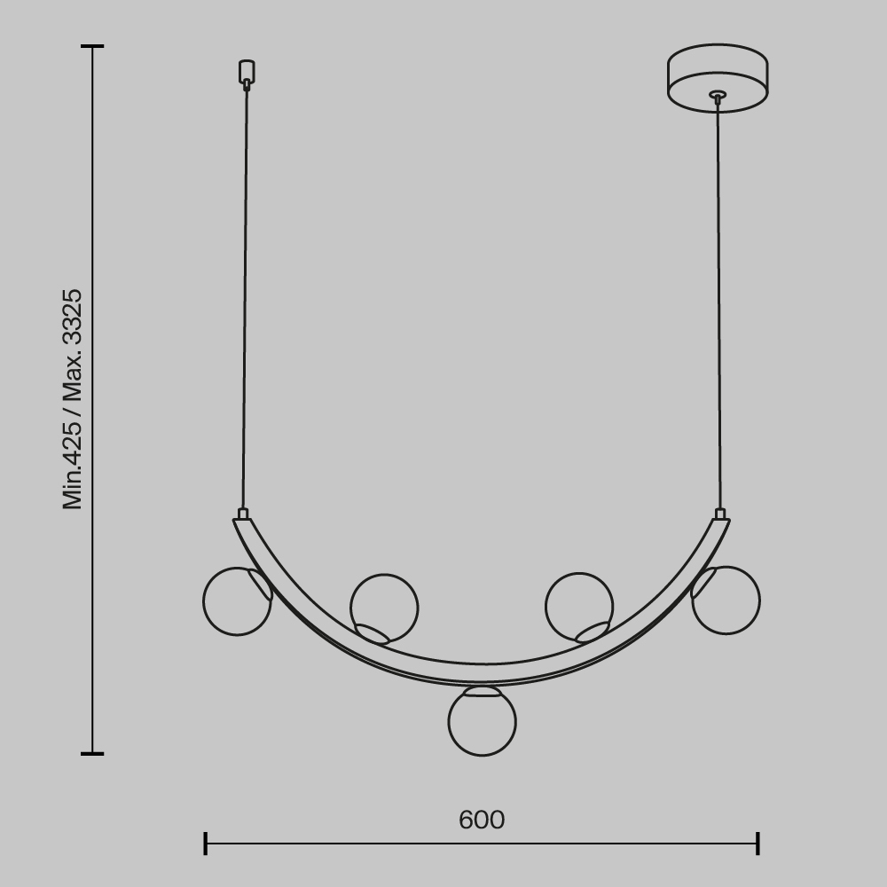 Люстра подвесная Ambre 3000К 12Вт в Костроме