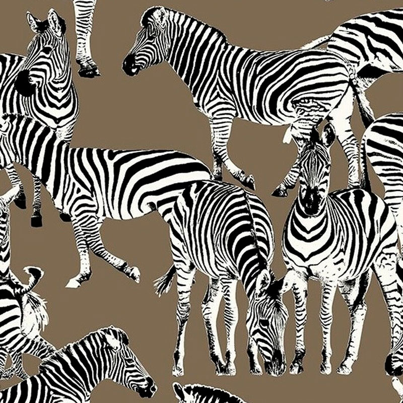 Обои ручная роспись Zebras Chocolate Mousse Обои ручная роспись Zebras Chocolate Mousse в Костроме | Loft Concept