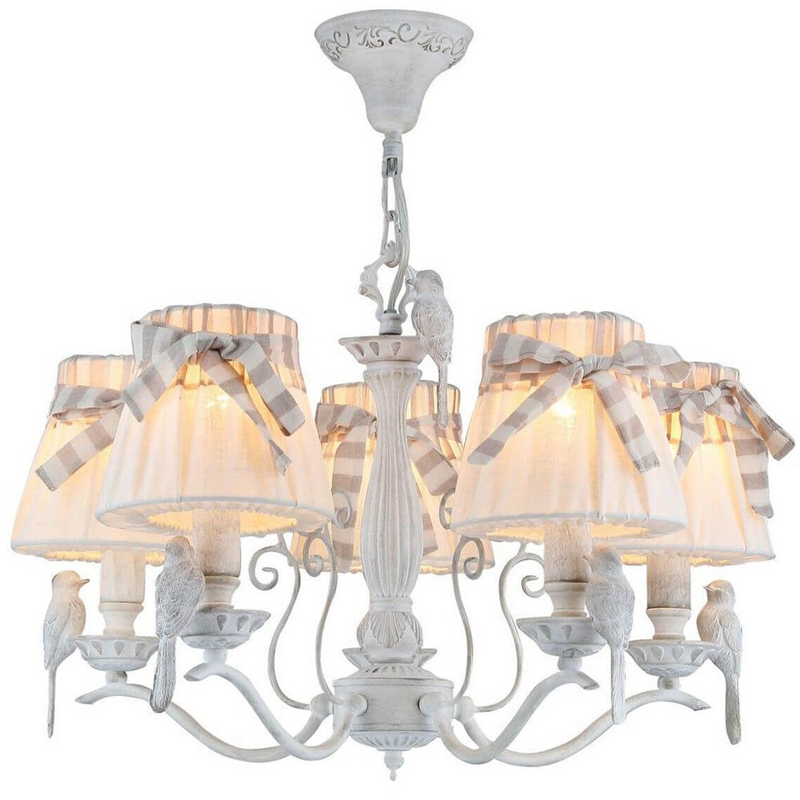 Люстра Refined Provence Chandelier Белый Бежевый Люстра Refined Provence Chandelier Белый Бежевый в Костроме | Loft Concept