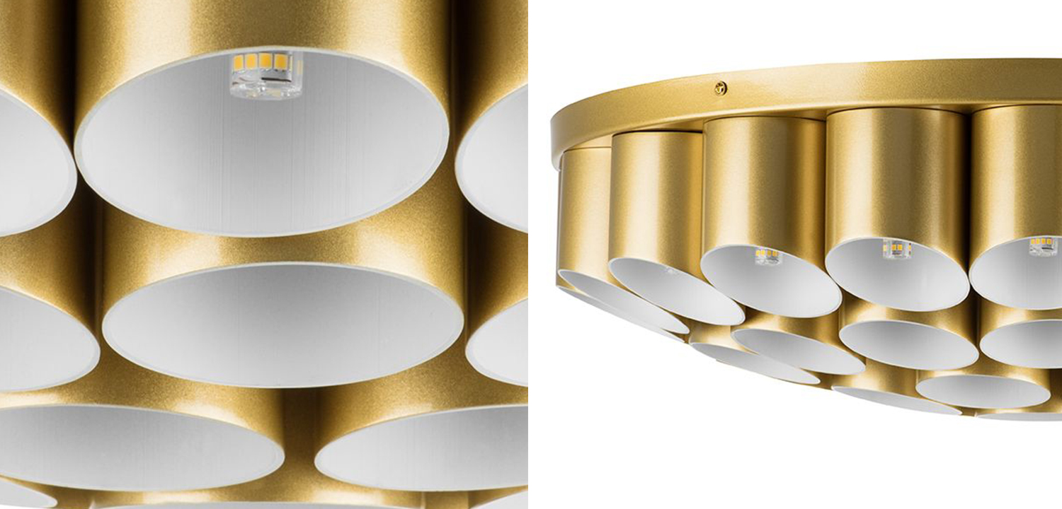 Потолочный светильник Garbi Gold Pipe Organ Ceiling Lamp 40 - фото