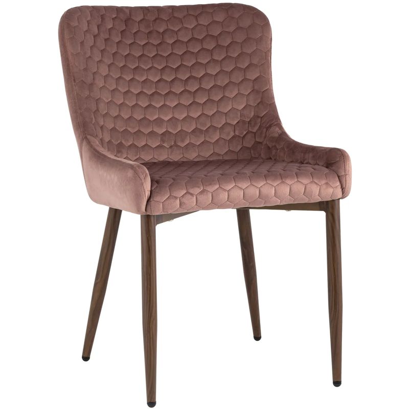Стул Stitch Honey Chair Пыльно-Розовый Велюр Розовый пастельный Коричневый Стул Stitch Honey Chair Пыльно-Розовый Велюр Розовый пастельный Коричневый в Костроме | Loft Concept