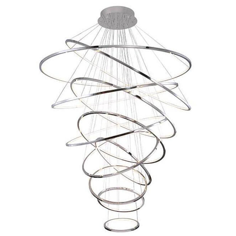 Люстра Композиция из 11 колец Ring Horizontal Chandelier Chrome Хром Люстра Композиция из 11 колец Ring Horizontal Chandelier Chrome Хром в Костроме | Loft Concept