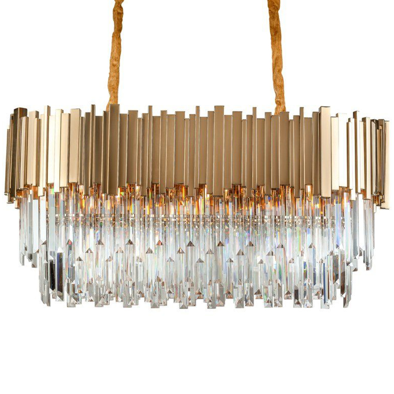 Большая многоярусная люстра Cascade Glass Metal Luxxu Chandelier 100 Прозрачное Стекло Золотой Большая многоярусная люстра Cascade Glass Metal Luxxu Chandelier 100 Прозрачное Стекло Золотой в Костроме | Loft Concept