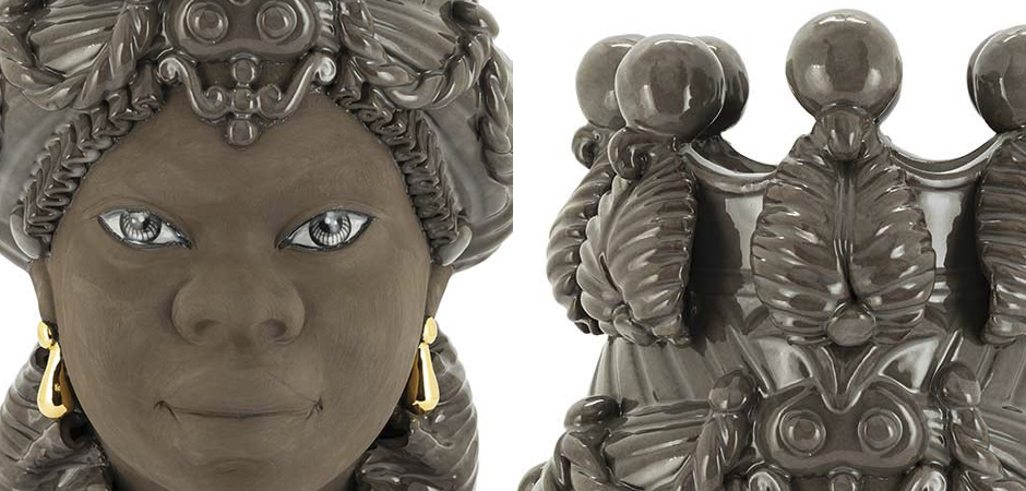 Ваза VASE MORO BIG LADY BLACK MUD Ваза VASE MORO BIG LADY BLACK MUD - Loft-Concept в Костроме