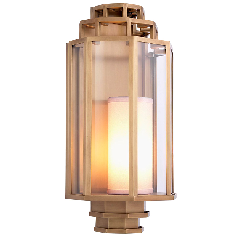 Бра Wall Lamp Monticello Brass Белый Латунь Прозрачное Стекло Бра Wall Lamp Monticello Brass Белый Латунь Прозрачное Стекло в Костроме | Loft Concept