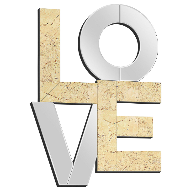 Зеркало Love Золотой Зеркало Love Золотой в Костроме | Loft Concept