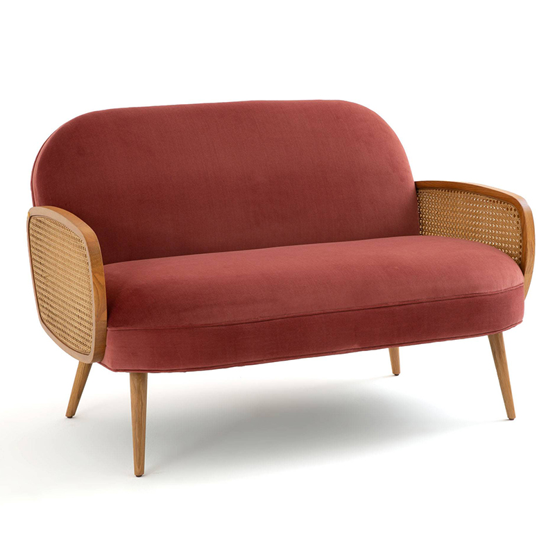 Диван Morten Wicker Crimson Sofa Малиновый Малиновый (Crimson) Диван Morten Wicker Crimson Sofa Малиновый Малиновый (Crimson) в Костроме | Loft Concept