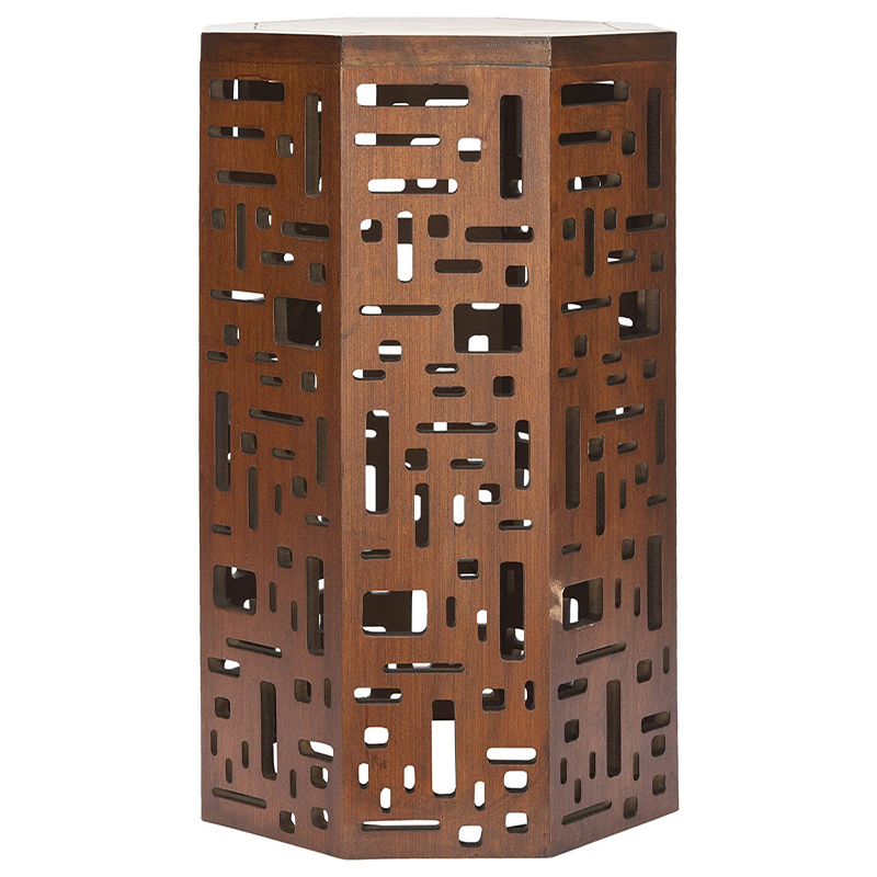 Приставной стол Theon Side Table Brown Коричневый Приставной стол Theon Side Table Brown Коричневый в Костроме | Loft Concept