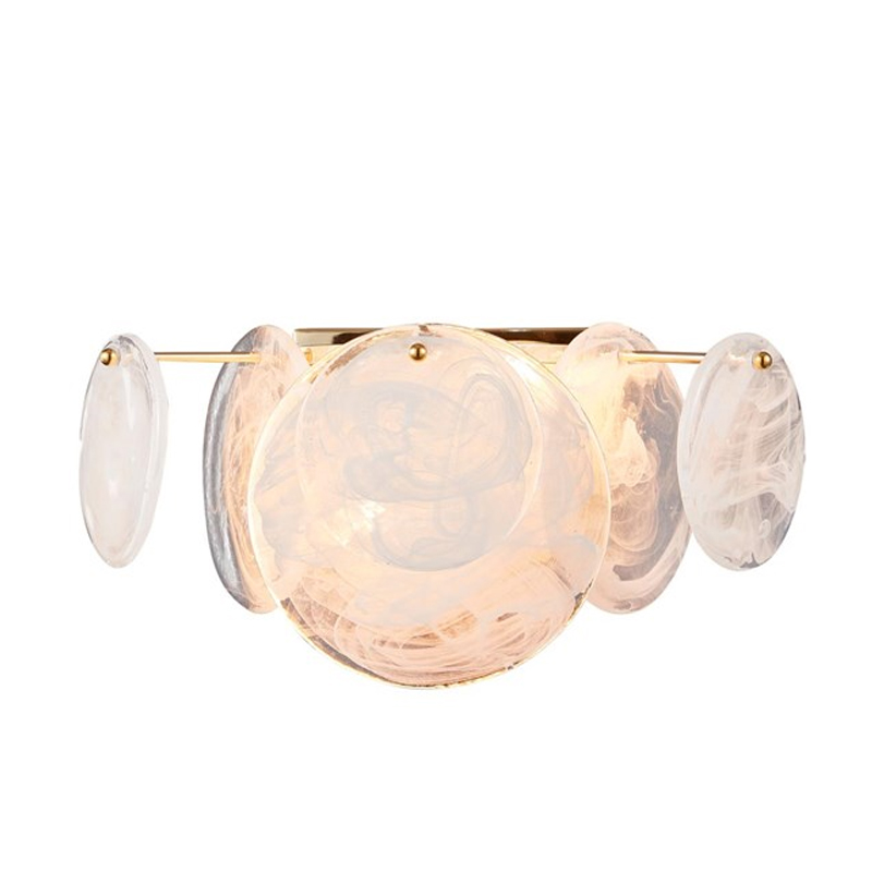 Бра Plates Gold с Матовым Стеклом Золотой Бра Plates Gold с Матовым Стеклом Золотой в Костроме | Loft Concept