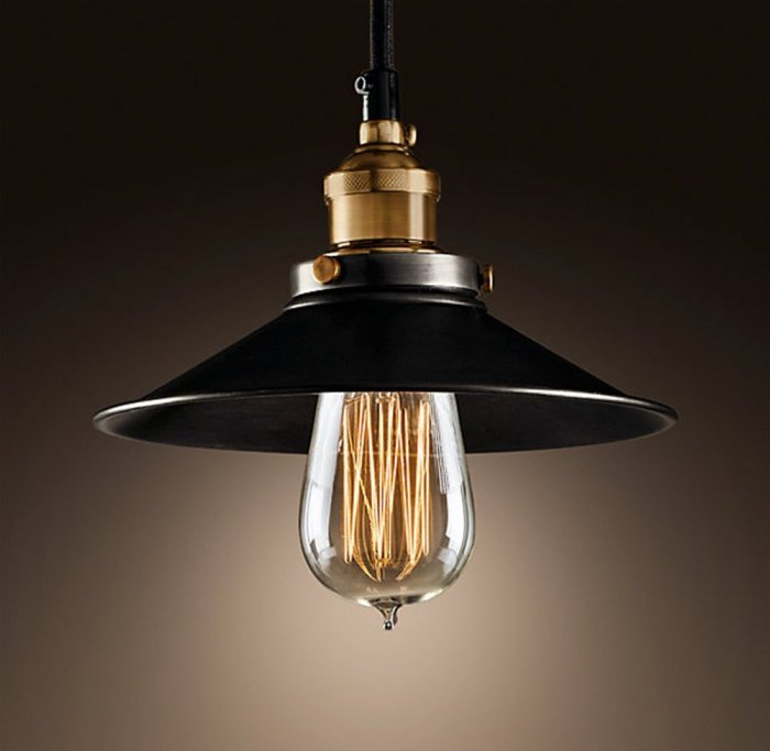 Подвесной светильник Loft Cone Pendant 22 Черный Подвесной светильник Loft Cone Pendant 22 Черный в Костроме | Loft Concept