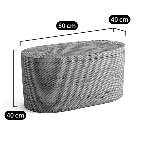 Плетеная овальная корзина с крышкой Shani Rattan Basket Плетеная овальная корзина с крышкой Shani Rattan Basket в Костроме