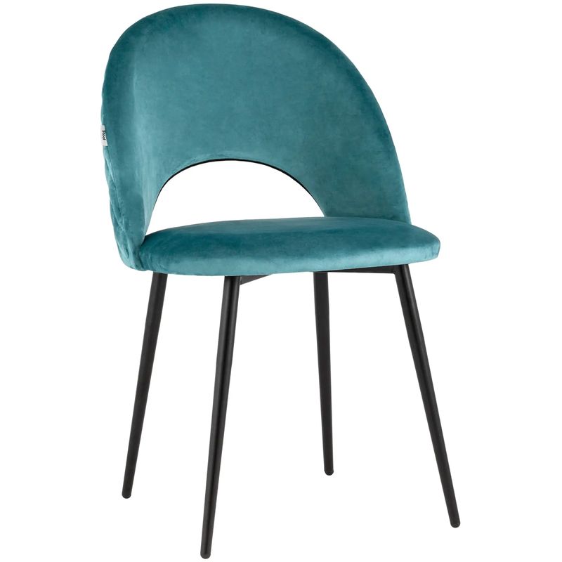 Стул CLIFF Chair Бирюзовый Велюр Бирюзовый Черный Стул CLIFF Chair Бирюзовый Велюр Бирюзовый Черный в Костроме | Loft Concept