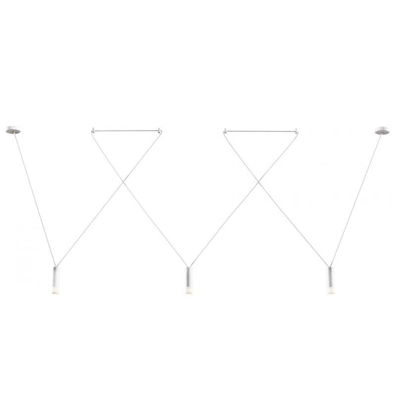 Wireflow LED White Suspension lam 3 патрона Белый Wireflow LED White Suspension lam 3 патрона Белый в Костроме | Loft Concept
