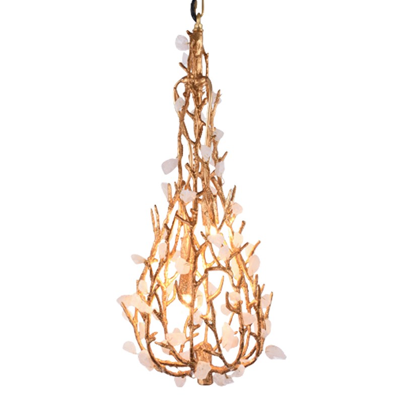 Люстра Gillis Chandelier Drop Золотой Белый Люстра Gillis Chandelier Drop Золотой Белый в Костроме | Loft Concept