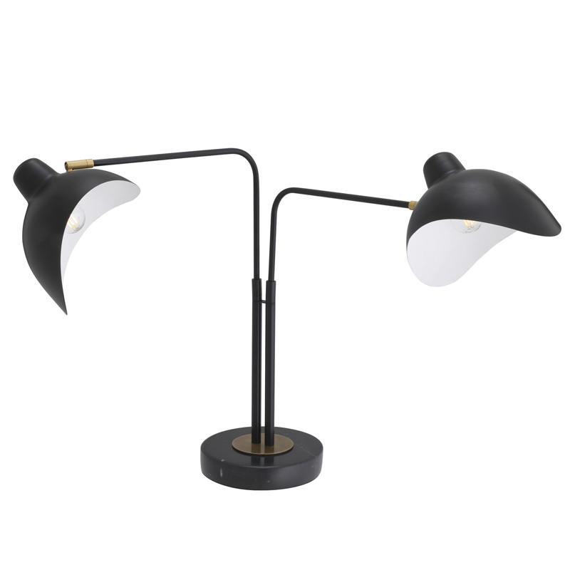 Настольная лампа Eichholtz Table Lamp Joshua Черный Черный Мрамор Nero Латунь Настольная лампа Eichholtz Table Lamp Joshua Черный Черный Мрамор Nero Латунь в Костроме | Loft Concept