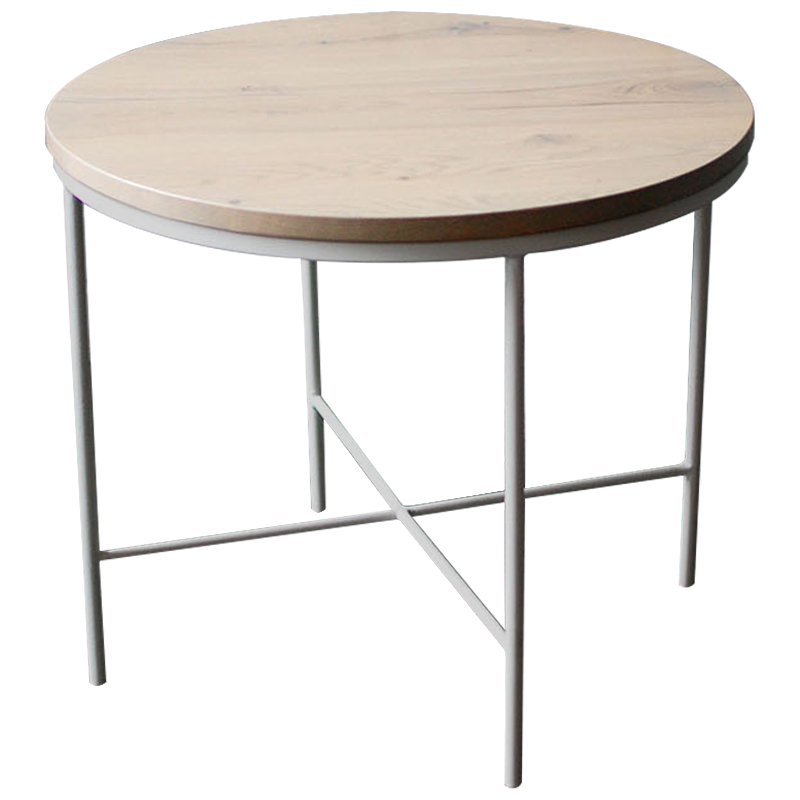 Кофейный стол Nava White Industrial Metal Rust Coffee Table Светлый дуб Белый Кофейный стол Nava White Industrial Metal Rust Coffee Table Светлый дуб Белый в Костроме | Loft Concept