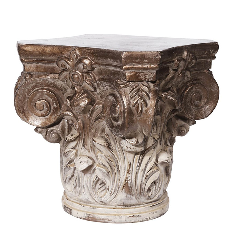 Стол Roman Column Белый Коричневый винтаж Стол Roman Column Белый Коричневый винтаж в Костроме | Loft Concept