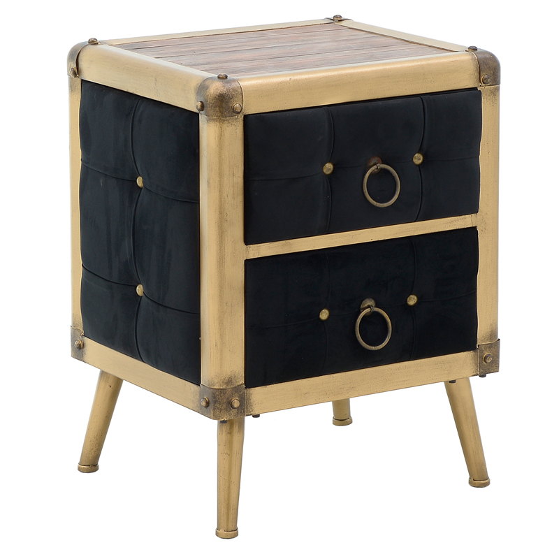 Тумба Jokum Nightstand Золотой Черный Тумба Jokum Nightstand Золотой Черный в Костроме | Loft Concept