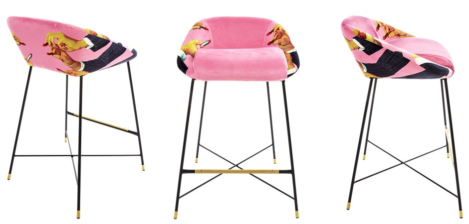 Барный стул Seletti High Stool Pink Lipsticks Барный стул Seletti High Stool Pink Lipsticks - Loft-Concept в Костроме