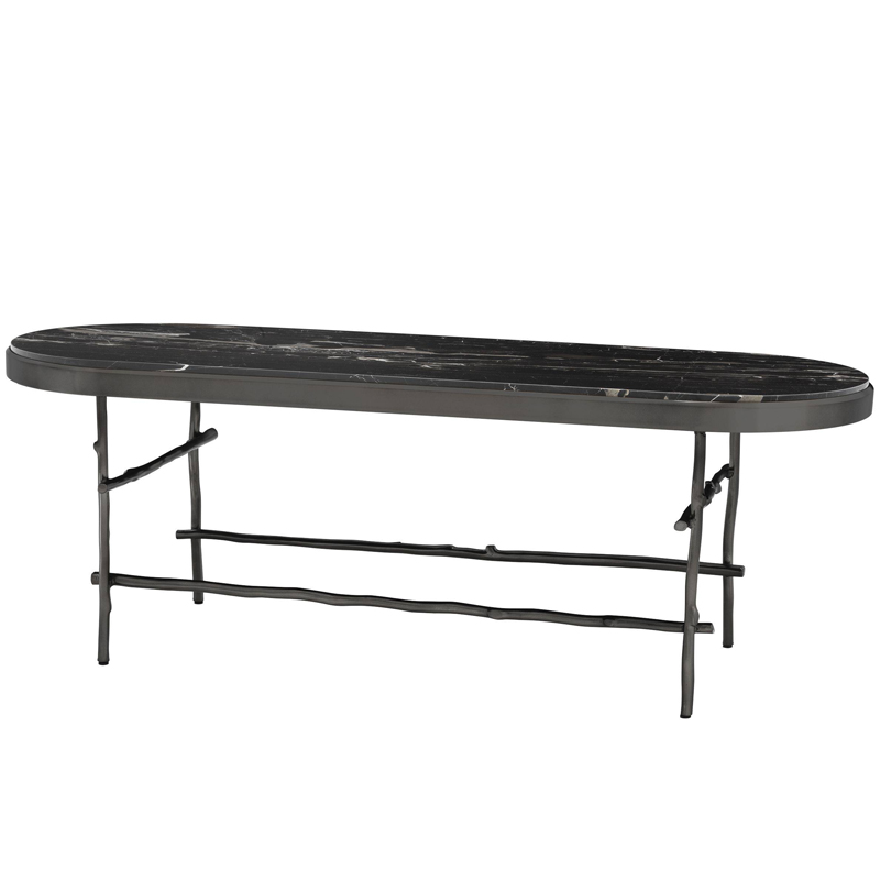 Кофейный стол Eichholtz Coffee Table Tomasso Черный Мрамор Nero Темная бронза Кофейный стол Eichholtz Coffee Table Tomasso Черный Мрамор Nero Темная бронза в Костроме | Loft Concept
