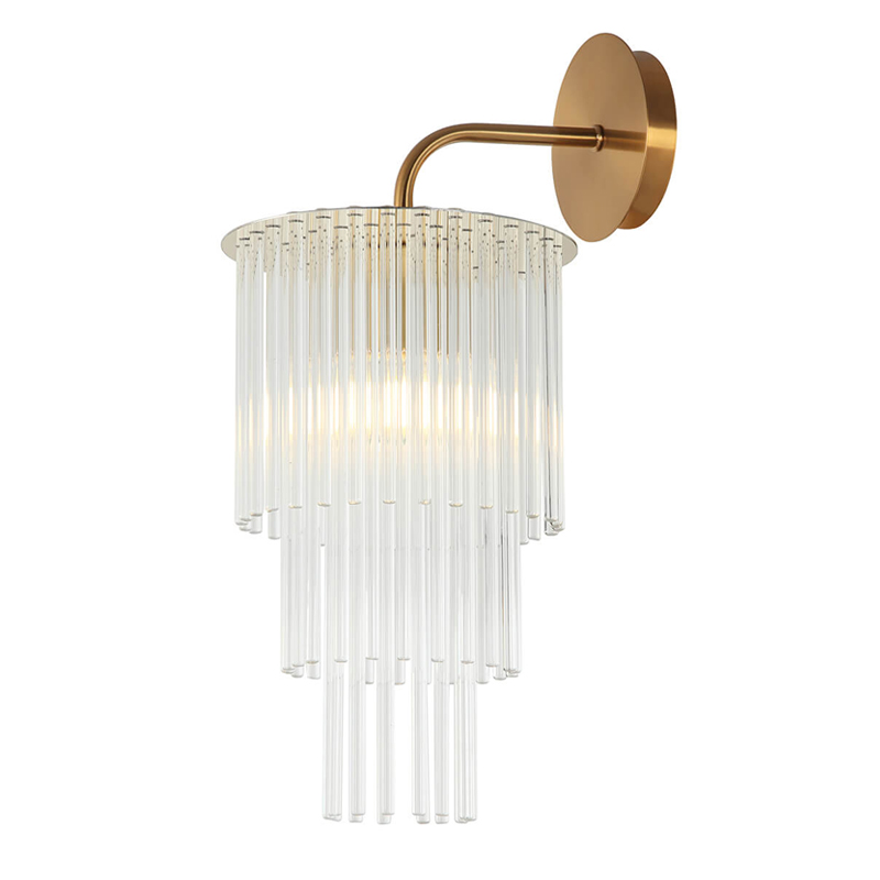 Бра Harrison Sconce gold Глянцевое золото Прозрачный Бра Harrison Sconce gold Глянцевое золото Прозрачный в Костроме | Loft Concept