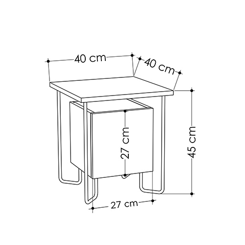 Прикроватная тумба белого цвета с дверцей ACRES NIGHTSTAND WHITE Прикроватная тумба белого цвета с дверцей ACRES NIGHTSTAND WHITE в Костроме