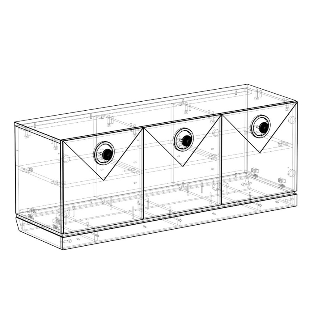 ТВ-тумба с 3-мя фактурными дверцами Satin Furniture ТВ-тумба с 3-мя фактурными дверцами Satin Furniture в Костроме