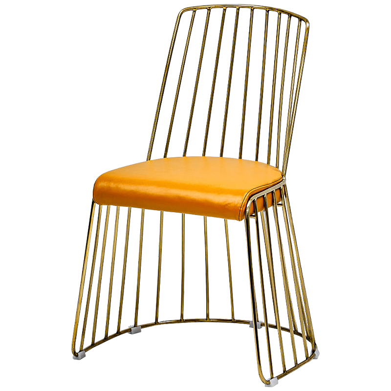 Стул Ava Stool Глянцевое золото Оранжевый Стул Ava Stool Глянцевое золото Оранжевый в Костроме | Loft Concept