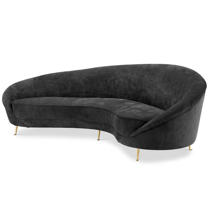 Диван Eichholtz Sofa Provocateur Black Черный Латунь Диван Eichholtz Sofa Provocateur Black Черный Латунь в Костроме | Loft Concept