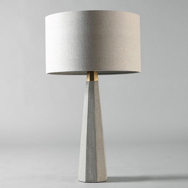 Настольная лампа Concrete Stone Table Lamp Tube Серый Настольная лампа Concrete Stone Table Lamp Tube Серый в Костроме | Loft Concept