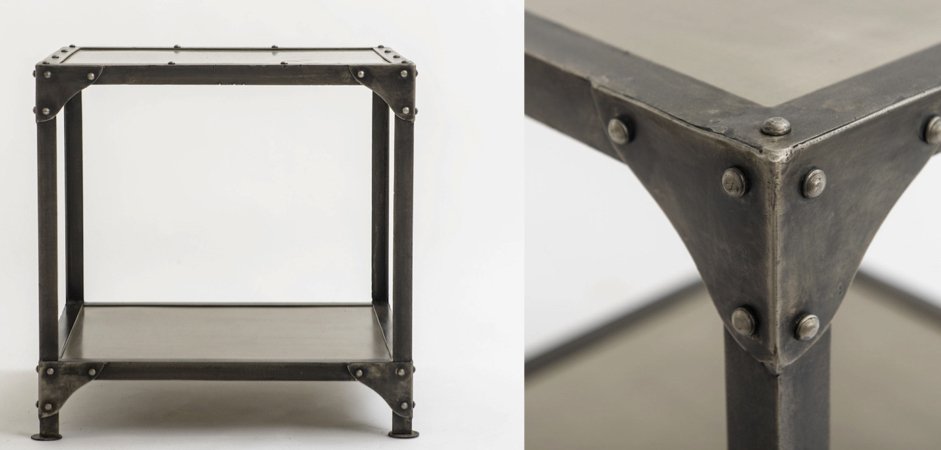 Кофейный стол Industrial Steampunk Nickel Side Table Кофейный стол Industrial Steampunk Nickel Side Table - Loft-Concept в Костроме