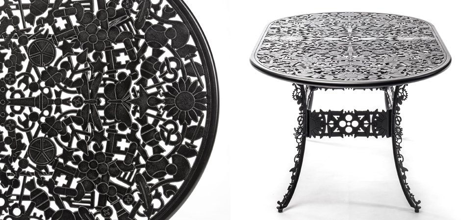 Обеденный стол Industry Collection ALUMINIUM OVAL TABLE – BLACK Обеденный стол Industry Collection ALUMINIUM OVAL TABLE – BLACK - Loft-Concept в Костроме