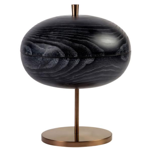 Черная чаша с крышкой Black Bowl Wood Золотой Черный Черная чаша с крышкой Black Bowl Wood Золотой Черный в Костроме | Loft Concept