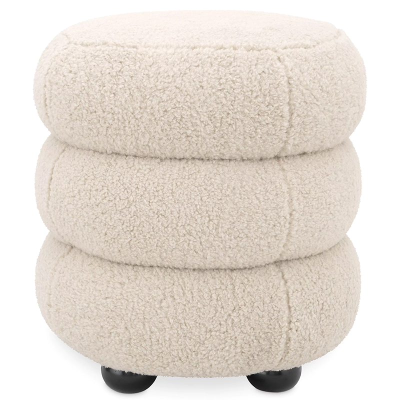 Пуф Eichholtz Stool Tulum Brisbane Cream Молочный Черный Пуф Eichholtz Stool Tulum Brisbane Cream Молочный Черный в Костроме | Loft Concept