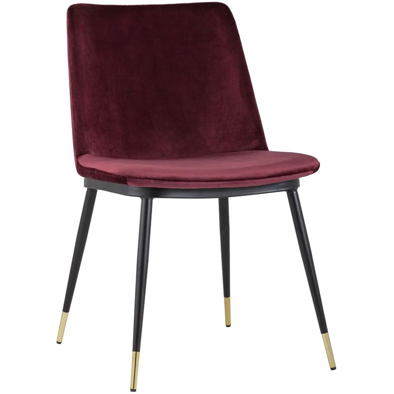 Стул Melissa Chair Вишневый Велюр Бургундский красный Черный Стул Melissa Chair Вишневый Велюр Бургундский красный Черный в Костроме | Loft Concept