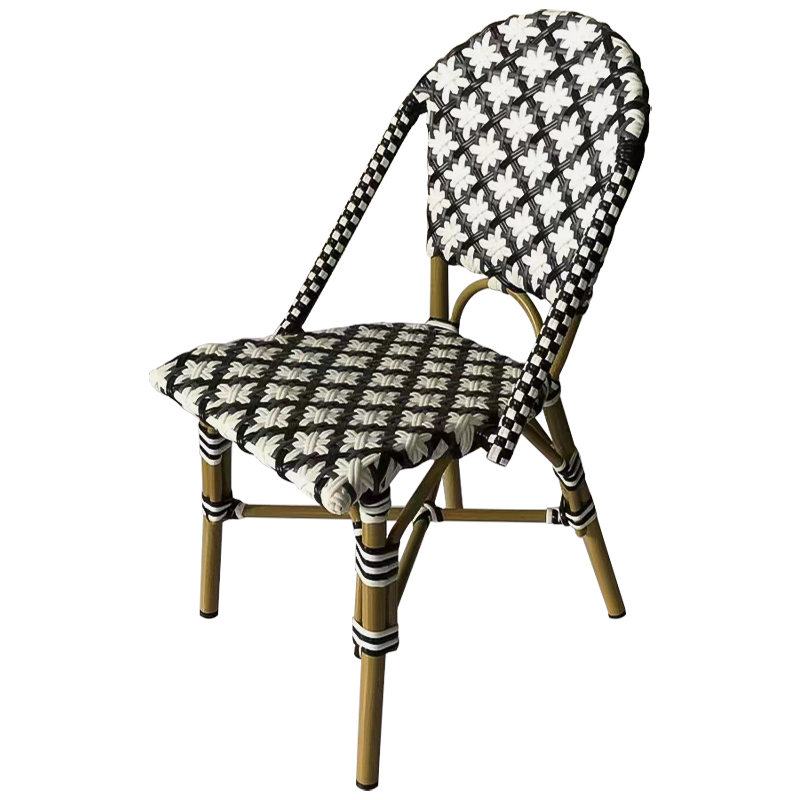 Стул ротанг Wicker Mathis Rattan Chair Черно-белый Древесина Стул ротанг Wicker Mathis Rattan Chair Черно-белый Древесина в Костроме | Loft Concept