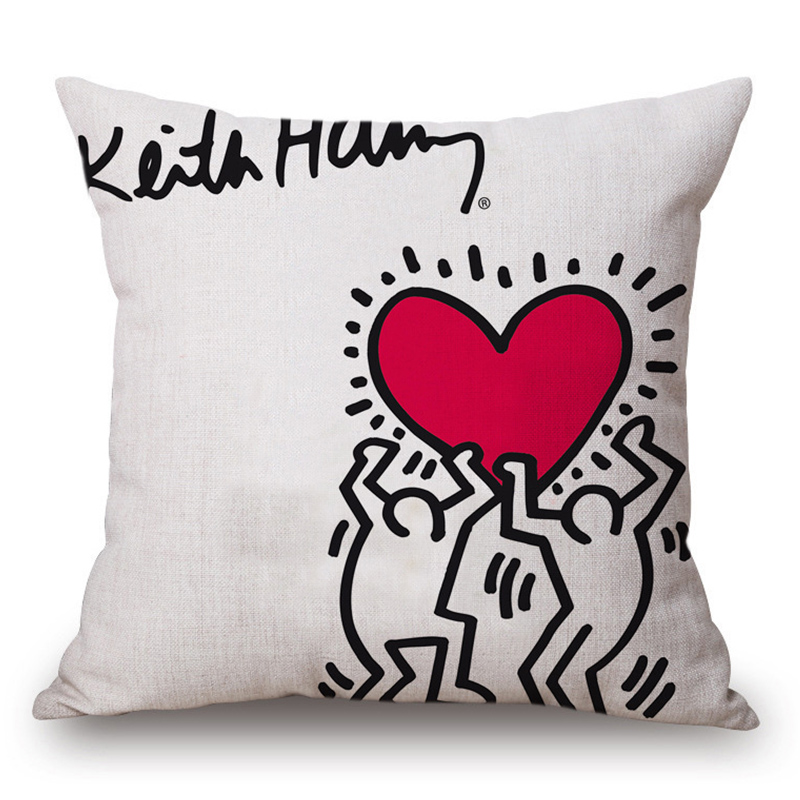 Подушка Keith Haring 11 Мульти Подушка Keith Haring 11 Мульти в Костроме | Loft Concept