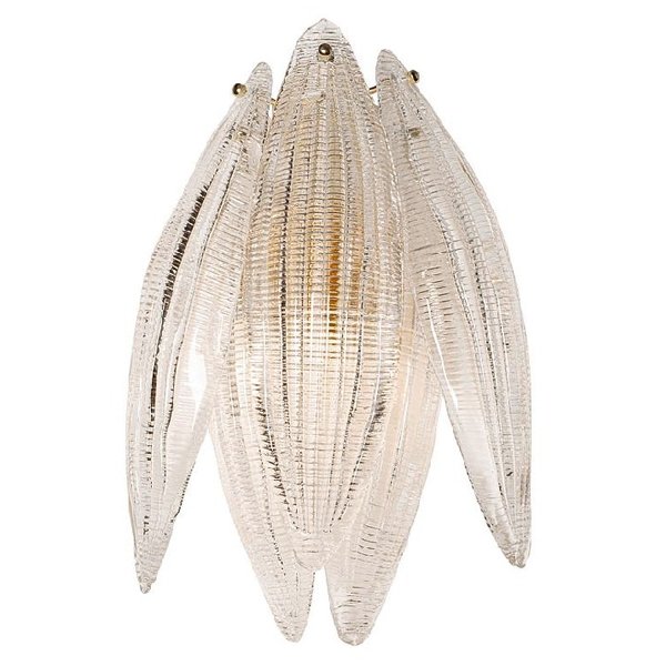 Бра Textured Glass Глянцевое золото Прозрачный (Transparent) Бра Textured Glass Глянцевое золото Прозрачный (Transparent) в Костроме | Loft Concept
