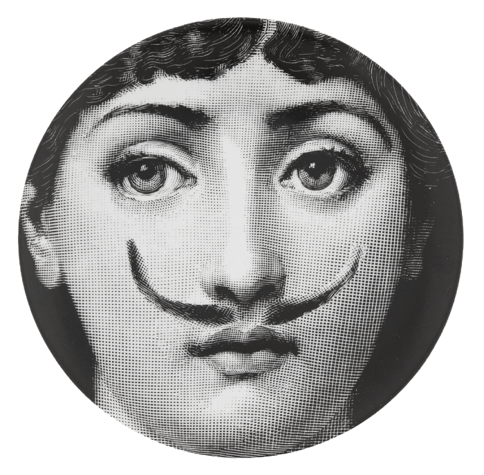 Декоративная тарелка Fornasetti 021 Черный Декоративная тарелка Fornasetti 021 Черный в Костроме | Loft Concept