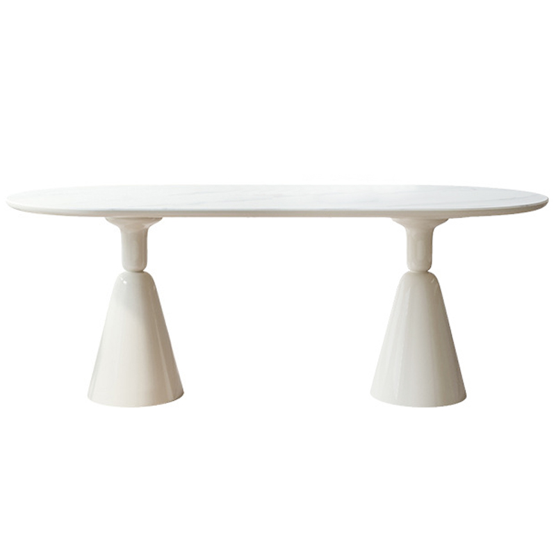 Обеденный стол Pion Dining Table Белый Белый Мрамор Bianco в Костроме | Loft Concept 
