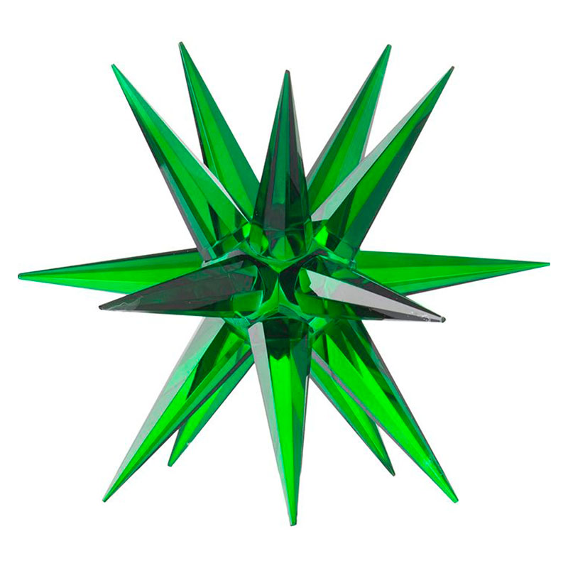 Статуэтка стеклянная зеленая звезда Green Star Зеленый Статуэтка стеклянная зеленая звезда Green Star Зеленый в Костроме | Loft Concept