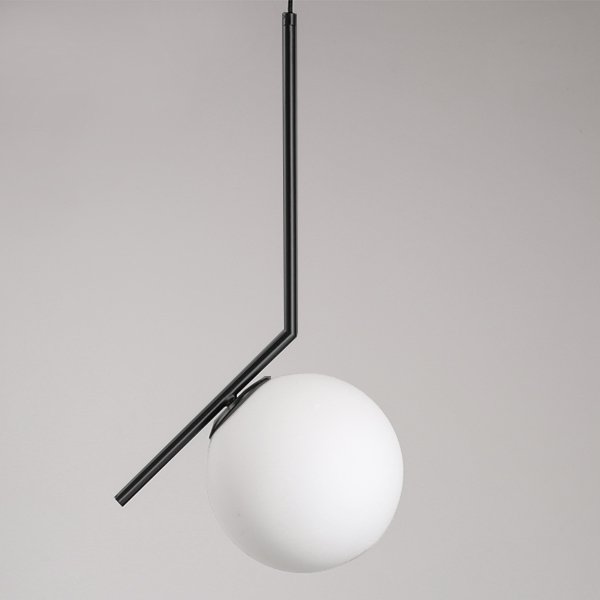 Светильник Flos IC Lighting Black Pendant Lamp Черный Белый Светильник Flos IC Lighting Black Pendant Lamp Черный Белый в Костроме | Loft Concept