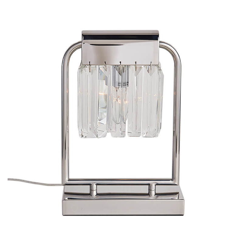 Настольная лампа Crystal Pendants chrome Прозрачное Стекло Хром Настольная лампа Crystal Pendants chrome Прозрачное Стекло Хром в Костроме | Loft Concept