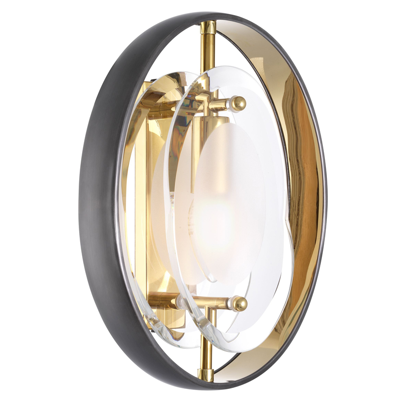 Бра Eichholtz Wall Lamp Vincente Глянцевое золото Прозрачный Черный Бра Eichholtz Wall Lamp Vincente Глянцевое золото Прозрачный Черный в Костроме | Loft Concept