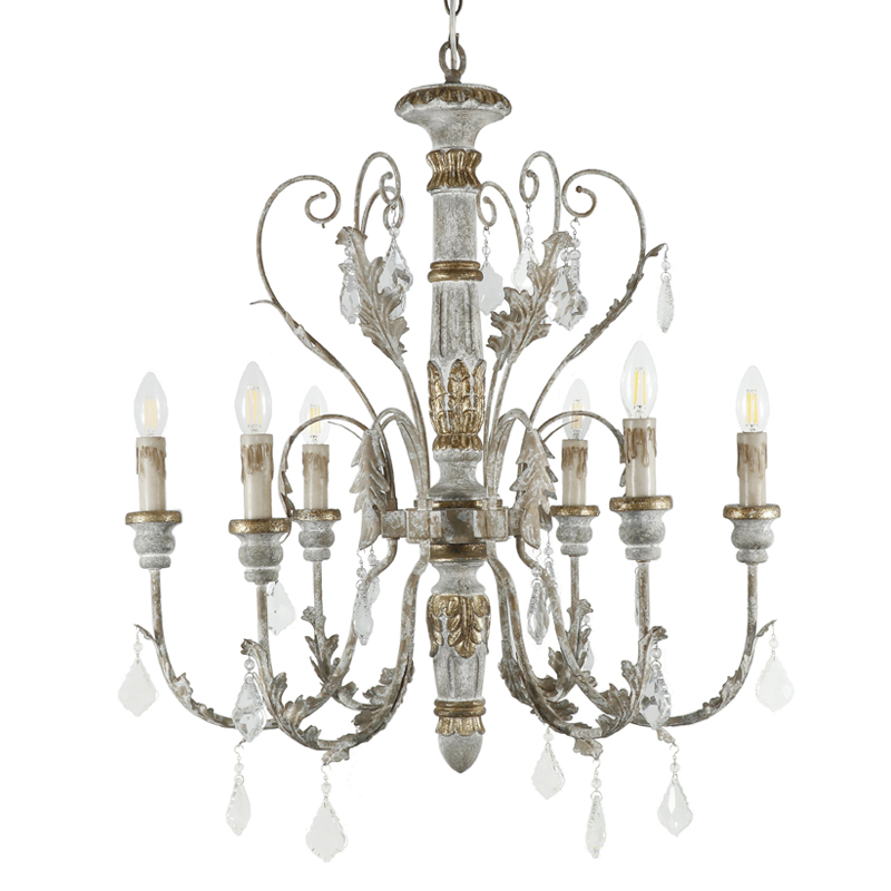 Люстра Narcisse Provence Chandelier Бронза Светло-серый Люстра Narcisse Provence Chandelier Бронза Светло-серый в Костроме | Loft Concept