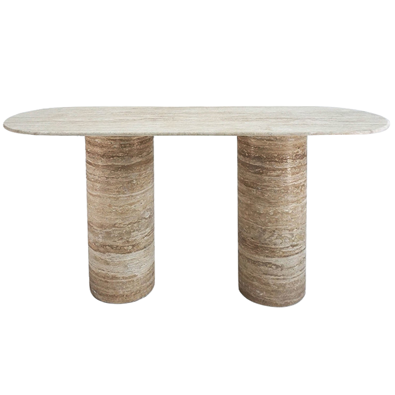 Консоль LA PARADIS Console TABLE Traverten Коричневый Песочный Бежевый Консоль LA PARADIS Console TABLE Traverten Коричневый Песочный Бежевый в Костроме | Loft Concept