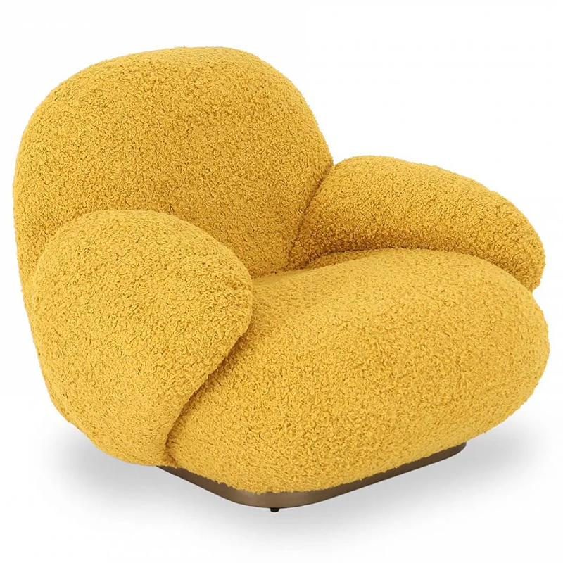 Кресло Chloe Yellow Armchair Желтый Золотой Кресло Chloe Yellow Armchair Желтый Золотой в Костроме | Loft Concept