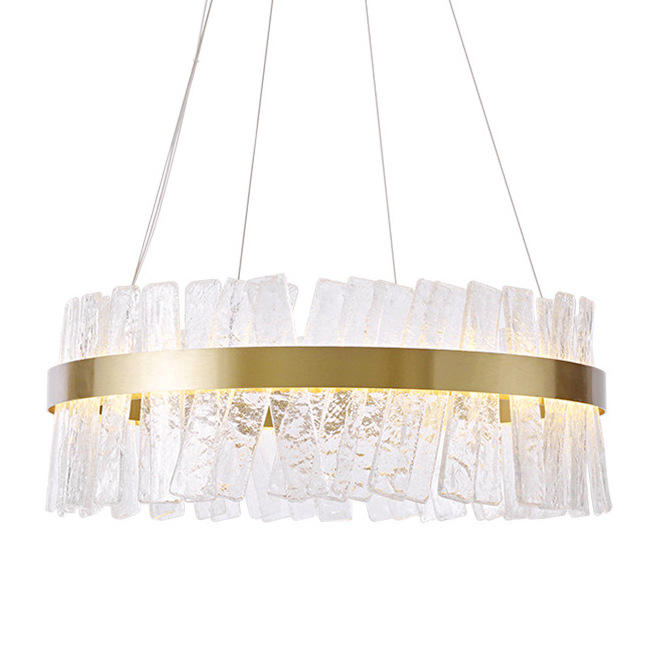 Люстра Ice Plates Chandelier Золотой Прозрачный Люстра Ice Plates Chandelier Золотой Прозрачный в Костроме | Loft Concept